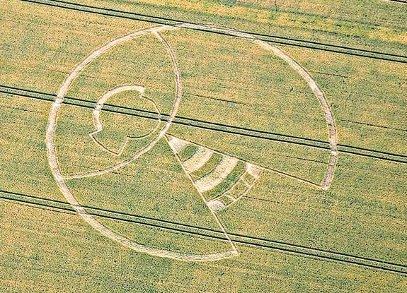 crop circle at Uffington White Horse | June 13 2008